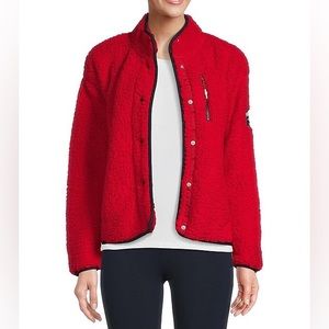 Sport Stand Collar Snap Front Sherpa Jacket NWT XL